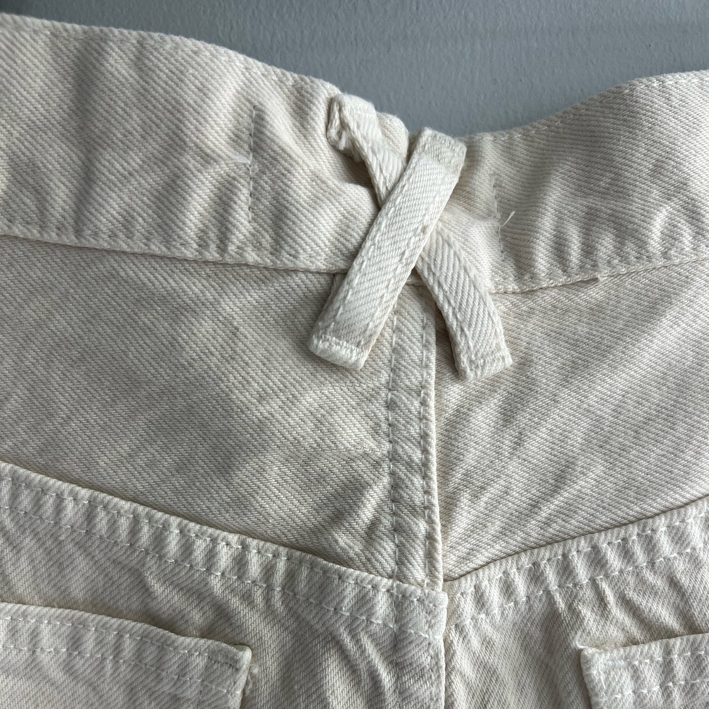 ZARA Mid Rise Loose Fit Denim Ecru - Picture 11 of 15